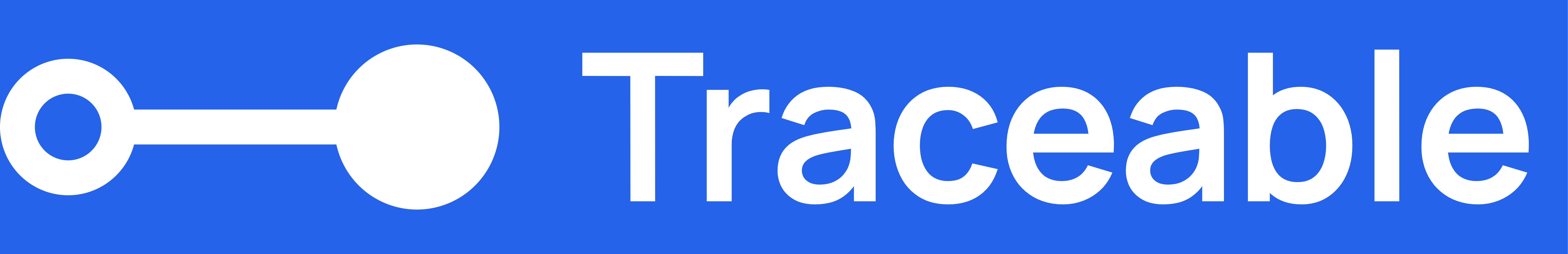 Logo on ocean: the Traceable logo